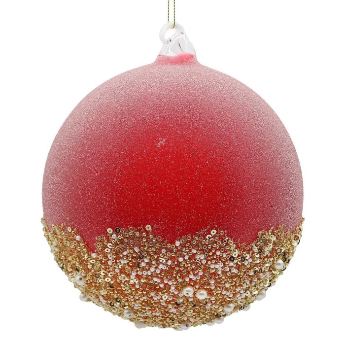 SFERA VETRO BRILL ROSSO D150 MM.